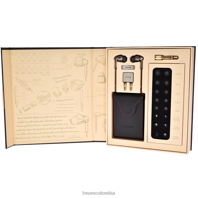 auriculares internos con controlador cuádruple gris 1MORE auriculares 8T24H23