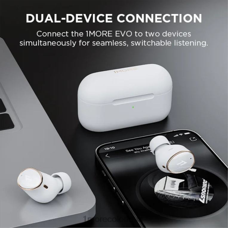 Auriculares evo true wireless con cancelación activa de ruido negro 1MORE auriculares 8T24H12